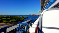 Easing away from the dock,