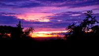 Sunset over Iguazu Falls area