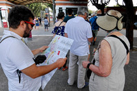 Lining up for tickets