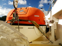 And we are safe with sealed life rafts