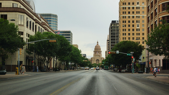 Austin, with the state capitol building in the background