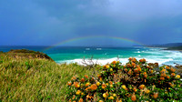 Rainbow approaching, yes we got rained on