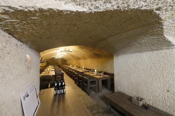 Interesting cellar for this winery, dug out of sandstone cliffs.