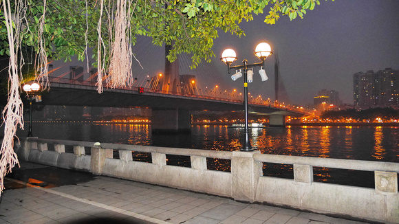 The Two Goats bridge, soon to be illuminated for our pleasure
