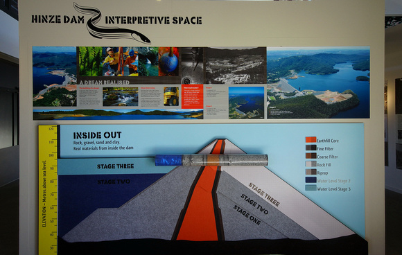 Hinze Dam, built in 3 Stages